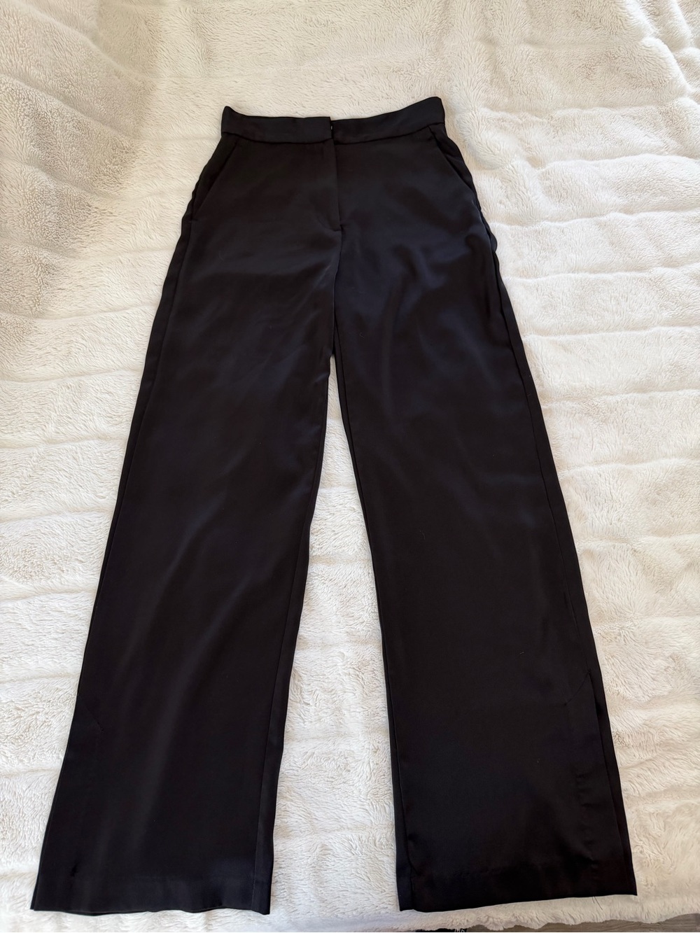 H&M Black Wide-Leg Dress Pants